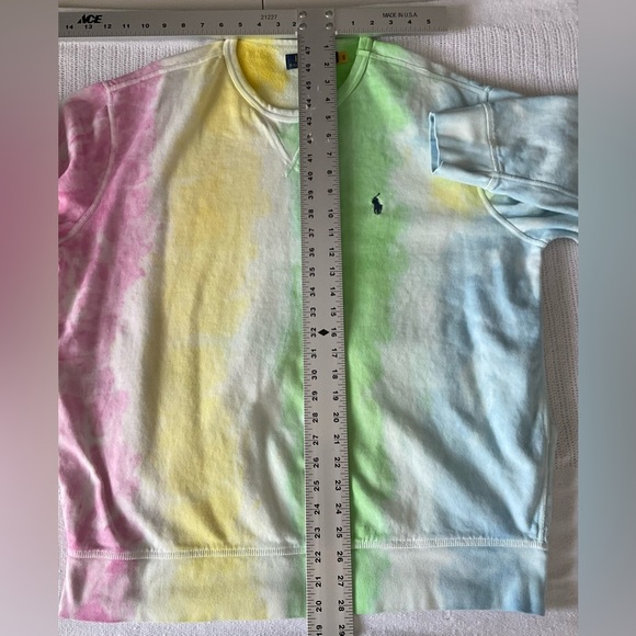 Ralph Lauren Pink and Yellow Tie-Dye Sweatshirt - Picture 6 of 7